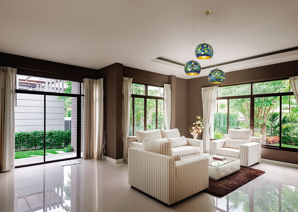 Pandantiv austriac - "Luna", finisaj manual "apa albastra" & aur 24k, living apt. Floreasca -> 6366 Ron