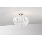 Lampa de plafon, din cristal, placaj crom,