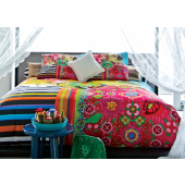 Set de lenjerie de pat “Confruntarea in moda Caraibelor”, 100% satin de bumbac
