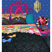 Set de lenjerie de pat “Noaptea Fluturilor”, 100% satin de bumbac