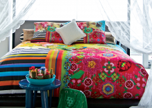 Set de lenjerie de pat “Confruntarea in moda Caraibelor”, 100% satin de bumbac
