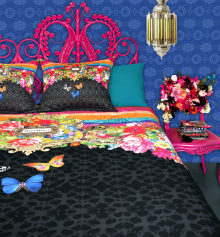 Set de lenjerie de pat “Noaptea Fluturilor”, 100% satin de bumbac