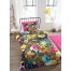 Set de lenjerie de pat “Festivalul Florilor”, 100% satin de bumbac, aspect pat single